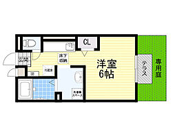 メルベーユ箕面2 ワンルームの間取図画像