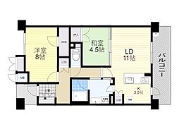 ディーグラフォート千里中央 2LDKの間取図画像
