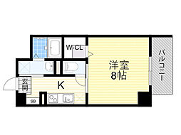 石塚アネックス 1Kの間取図画像
