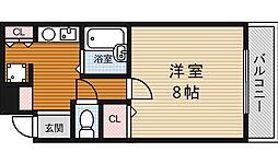 スクリーブ千里北 1Kの間取図画像