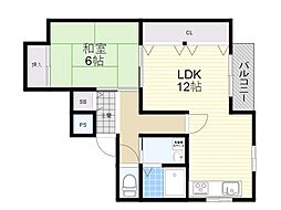 ハイツ善官谷 1LDKの間取図画像