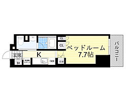 COMFORIA江坂 1Kの間取図画像