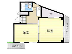 エクセレントパート2 2Kの間取図画像