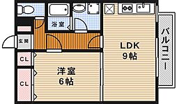 ハイムカトレア 1LDKの間取図画像