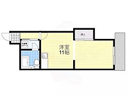 メゾンサプリーム ワンルームの間取図画像