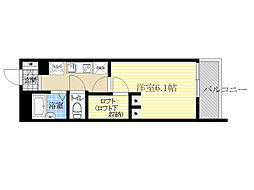 レオパレスサルース 1Kの間取図画像