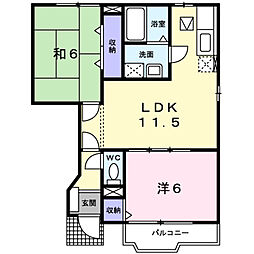 リフレイン2 2LDKの間取図画像