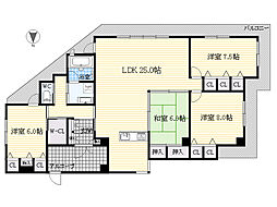 アランジェヒルズ東豊中 4LDKの間取図画像