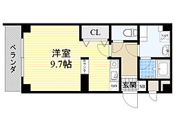 コンフォール刀根山 ワンルームの間取図画像