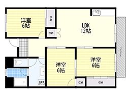 ハイツ箕面 3LDKの間取図画像