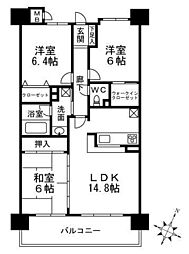 エスリード千里桃山台 3LDKの間取図画像