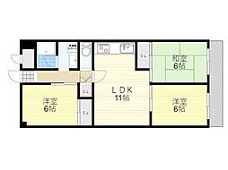メゾン二本松 3LDKの間取図画像