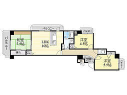 サンライズオーク 3LDKの間取図画像
