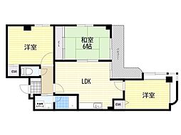 シュロス五月山 3LDKの間取図画像
