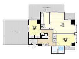 ヴェルデュール南桜塚 2LDKの間取図画像