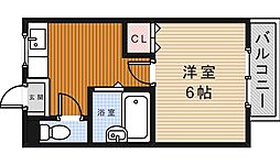 ハイツハナコ 1Kの間取図画像