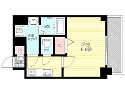 エスリード新大阪ザマーク 1Kの間取図画像