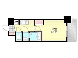 プレサンス東三国駅前グランクラス 1Kの間取図画像