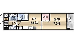 サン・ドミール 1DKの間取図画像