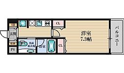 セレッソコートリバーサイドOSAKA 1Kの間取図画像