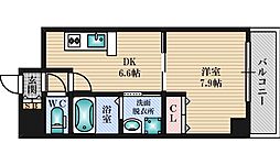 アーバネス淀川 1DKの間取図画像