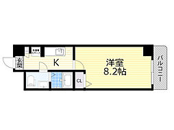 アーデン新大阪 1Kの間取図画像