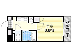 プロシード新大阪 1Kの間取図画像