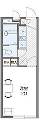 レオパレスアシスト06 1Kの間取図画像