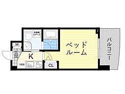 セレニテ江坂ルフレ 1Kの間取図画像