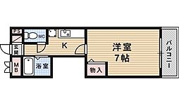 サンハイム螢ケ池第2 1Kの間取図画像