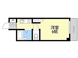 クレイン新大阪 1Kの間取図画像
