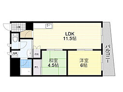 スタシア緑地公園 2LDKの間取図画像