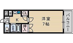 ギャレ豊津 1Kの間取図画像