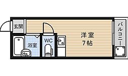 コンフォート豊中リバーサイド2 ワンルームの間取図画像
