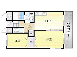 ロイヤルスプリングス 2LDKの間取図画像
