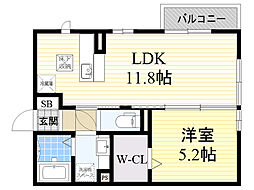ティアレ 1LDKの間取図画像