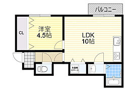 ゴールドスター桜の町 1LDKの間取図画像