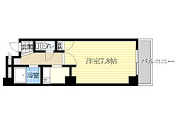 カルム白島 1Kの間取図画像
