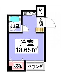 タカミビル ワンルームの間取図画像