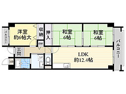 ジョイフルライフ泉丘 3LDKの間取図画像