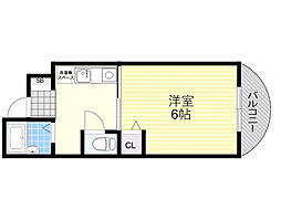 コスモ78 1Kの間取図画像
