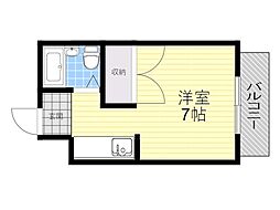 メゾンクレール 1Kの間取図画像