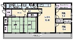 グランデ箕面 4SLDKの間取図画像