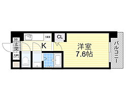 リッツ加島 1Kの間取図画像