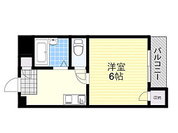 マンションCEDAR 1Kの間取図画像
