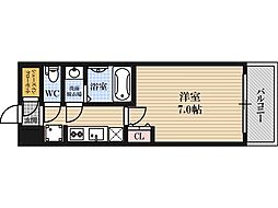 リッツ新大阪 1Kの間取図画像