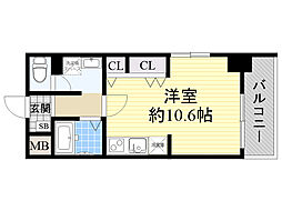 ホープ池田栄本町 ワンルームの間取図画像