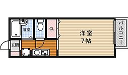 ハイド・パーク2 1Kの間取図画像