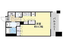 アパートメンツ江坂 ワンルームの間取図画像