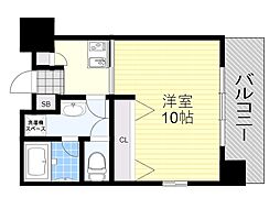 S-FORT江坂公園 1Kの間取図画像